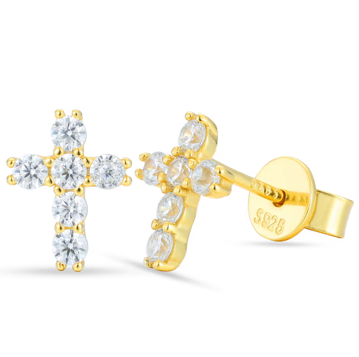 S925 Moissanite Cross Earrings